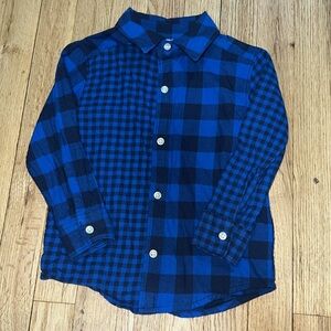 Carter’s Toddler Boy Blue Plaid Button Down Shirt